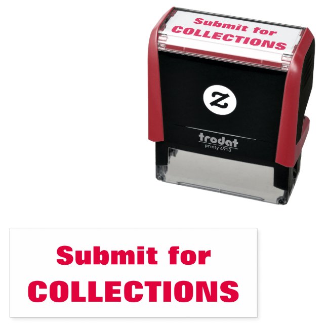 Submit for COLLECTIONS Red Self-inking Stamp (In Situ)