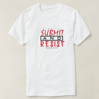Submit & Resist White, black & red T-Shirt