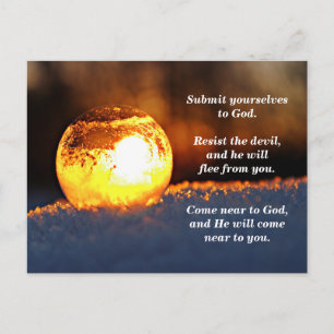 Submit to God, Resist the Devil James 4:7 Postcard