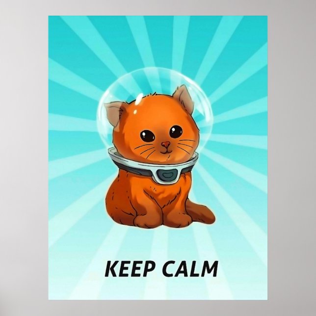 Subnautica Keep Calm Kitty Fixed Color Poster (Front)