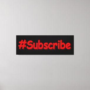 "#Subscribe" Cute Design. Buy Now Canvas Print