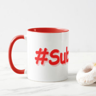"#Subscribe" Cute Design. Buy Now Mug