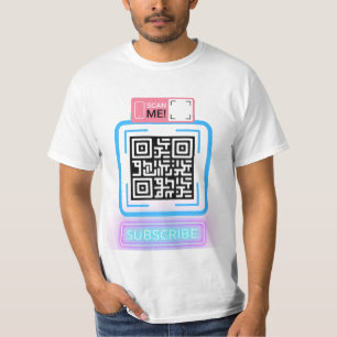 Subscribe Online Message with QR Code T-Shirt
