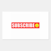 Subscribe Rectangular Sticker