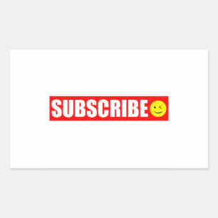 Subscribe Rectangular Sticker