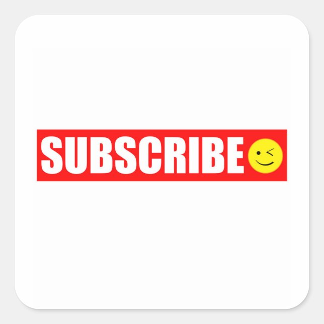 Subscribe Square Sticker (Front)