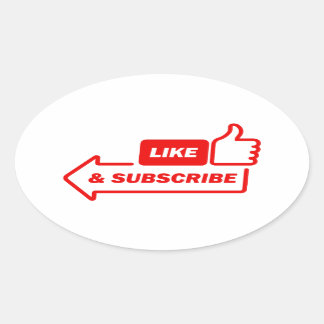 subscribe to my youtube channe oval sticker