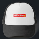 Subscribe Trucker Hat<br><div class="desc">Promote your social media platforms and online video platforms.</div>