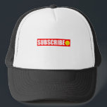 Subscribe Trucker Hat<br><div class="desc">Promote your social media platforms and online video platforms.</div>