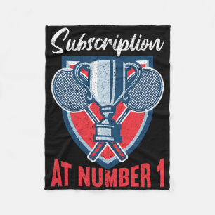 Subscription At Number 1 Funny Badminton 2 Fleece Blanket