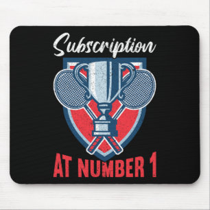Subscription At Number 1 Funny Badminton 2 Mouse Mat