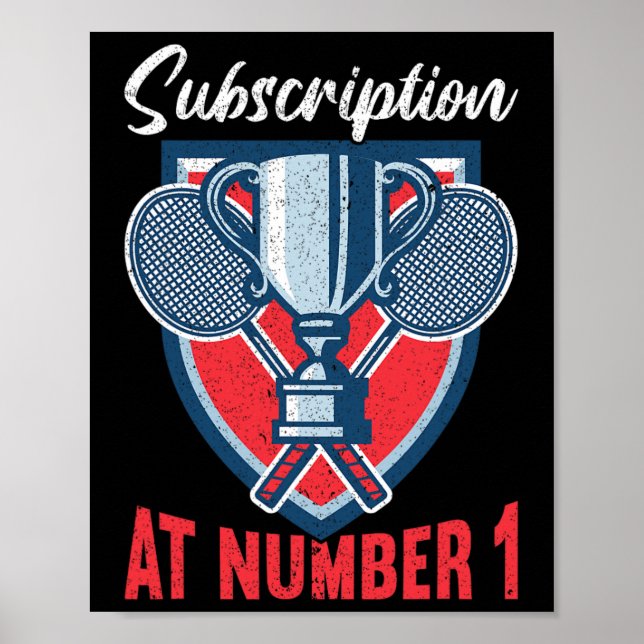 Subscription At Number 1 Funny Badminton 2  Poster (Front)