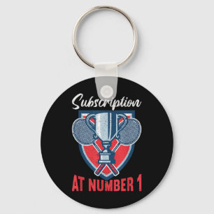 Subscription At Number 1 Funny Badminton  Key Ring