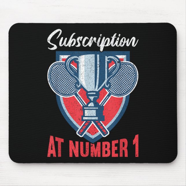 Subscription At Number 1 Funny Badminton  Mouse Mat (Front)