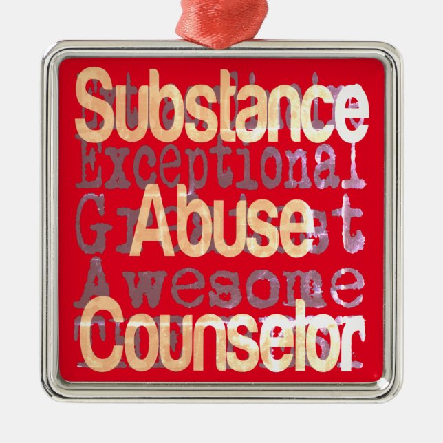 Substance Abuse Counsellor Extraordinaire Metal Tree Decoration (Front)