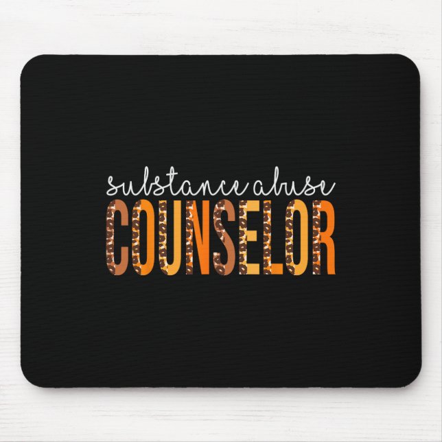 Substance Abuse Counsellor leopard Fall Autumn Tha Mouse Mat (Front)