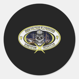 Substation Technician Classic Round Sticker