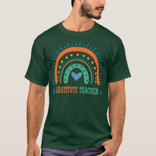 Substitute Teacher Back To School Rainbow Cute App T-Shirt