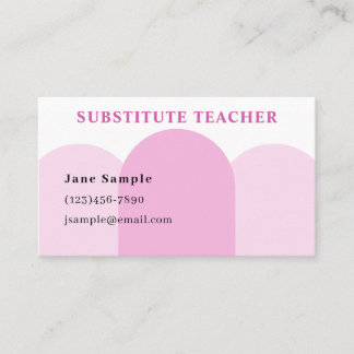 Substitute Teacher Business Card