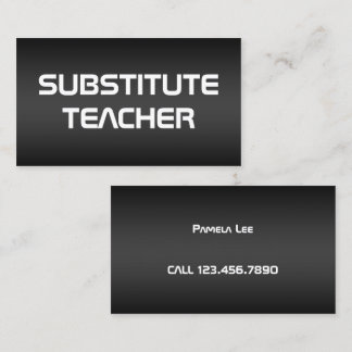Substitute Teacher On Call Business Card