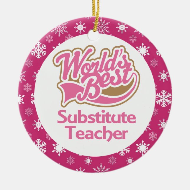 Substitute Teacher Ornament (Front)