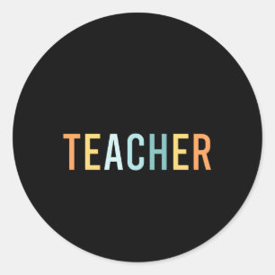 Substitute Teacher Sub Teacher Substitute Teaching Classic Round Sticker
