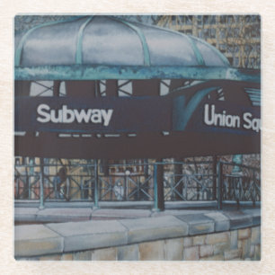 Subterranean Blues Glass Coaster