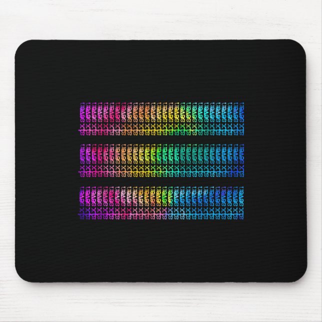 Subtle 67 Six Seven Brainrot Hidden Message Gen Al Mouse Mat (Front)