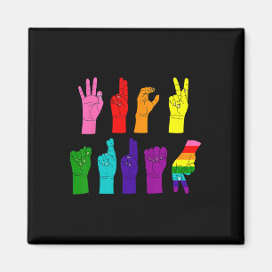 Subtle Anti-trump Asl Sign Language Lgbtq+ Resist  Magnet