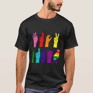 Subtle Anti-trump Asl Sign Language Lgbtq+ Resist T-Shirt