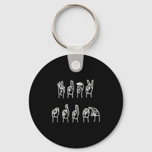 Subtle Anti-trump Asl Sign Language Tank Top Key Ring