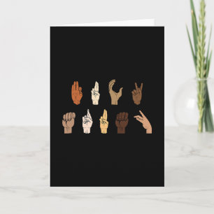 Subtle Anti-trump Blm Asl Sign Language  Card