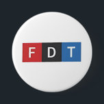 Subtle Anti-Trump FDT Anti-Maga Democrats 7.5 Cm Round Badge<br><div class="desc">Anti-Trump,  Republican critique,  Democrat support,  liberal movement,  political humour,  activism.</div>