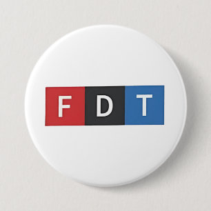 Subtle Anti-Trump FDT Anti-Maga Democrats 7.5 Cm Round Badge