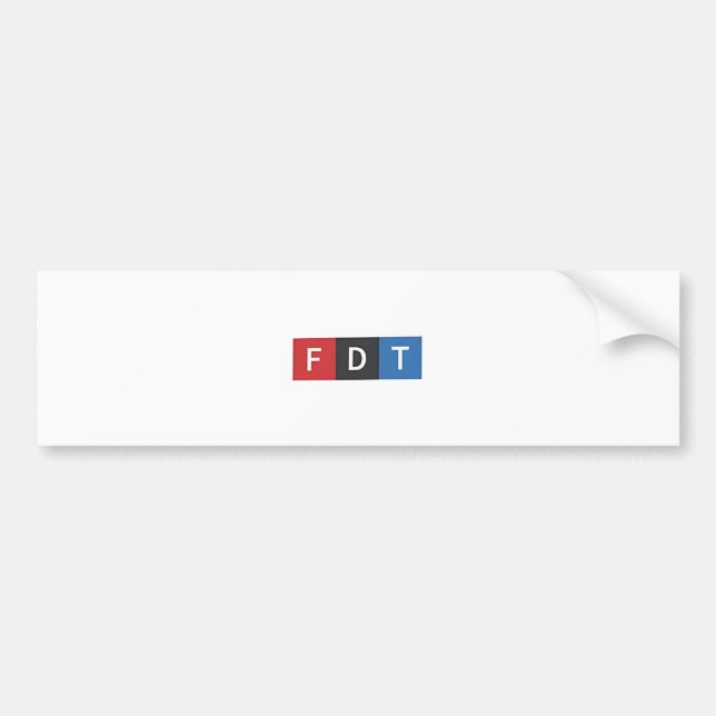 Subtle Anti-Trump FDT Anti-Maga Democrats Bumper Sticker (Front)