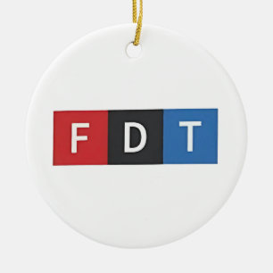 Subtle Anti-Trump FDT Anti-Maga Democrats Ceramic Tree Decoration