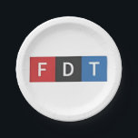 Subtle Anti-Trump FDT Anti-Maga Democrats Paper Plate<br><div class="desc">Anti-Trump,  Republican critique,  Democrat support,  liberal movement,  political humour,  activism.</div>
