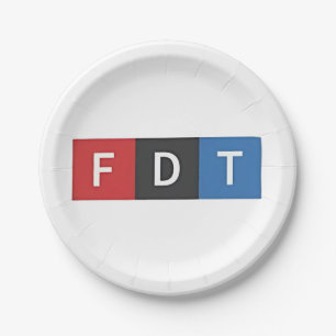 Subtle Anti-Trump FDT Anti-Maga Democrats Paper Plate