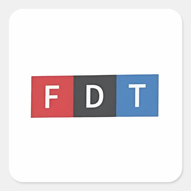 Subtle Anti-Trump FDT Anti-Maga Democrats Square Sticker (Front)