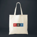 Subtle Anti-Trump FDT Anti-Maga Democrats Tote Bag<br><div class="desc">Anti-Trump, Republican critique, Democrat support, liberal movement, political humour, activism.</div>