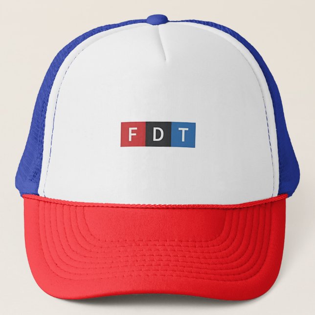 Subtle Anti-Trump FDT Anti-Maga Democrats Trucker Hat (Front)