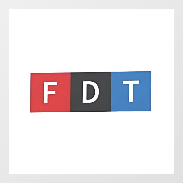 Subtle Anti-Trump FDT Anti-Maga Democrats Window Cling (Sheet)