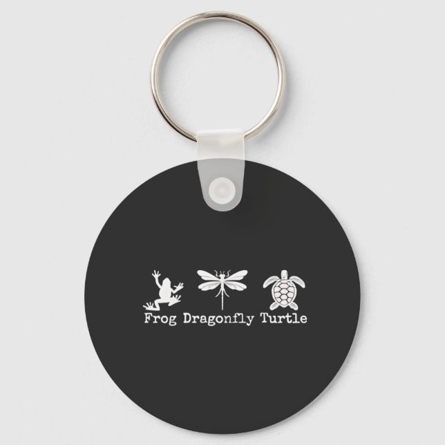 Subtle Anti-Trump FDT Anti-Maga Frog Turtle  Key Ring (Front)