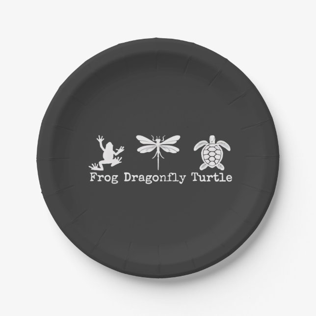 Subtle Anti-Trump FDT Anti-Maga Frog Turtle  Paper Plate (Front)