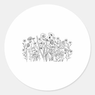 Subtle Anti Trump Floral Botanical Protest Liberal Classic Round Sticker