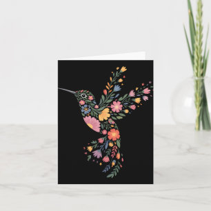 Subtle Anti Trump Floral Hummingbird Hidden Messag Card