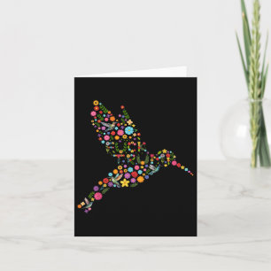 Subtle Anti Trump Floral Hummingbird Hidden Messag Card