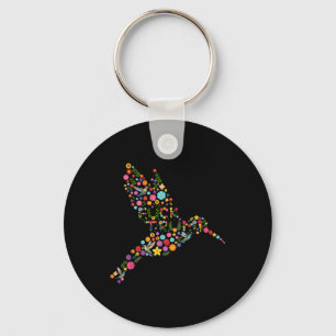Subtle Anti Trump Floral Hummingbird Hidden Messag Key Ring
