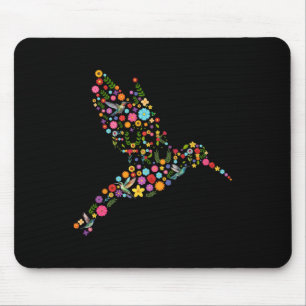 Subtle Anti Trump Floral Hummingbird Hidden Messag Mouse Mat