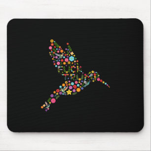 Subtle Anti Trump Floral Hummingbird Hidden Messag Mouse Mat